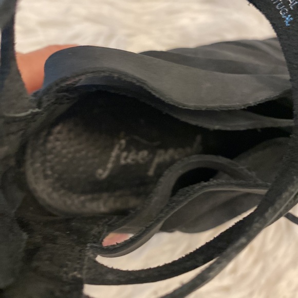 Free People Black Anthropologie Hybrid Strappy Heel Ankle Bootie women size 9 - Picture 8 of 9